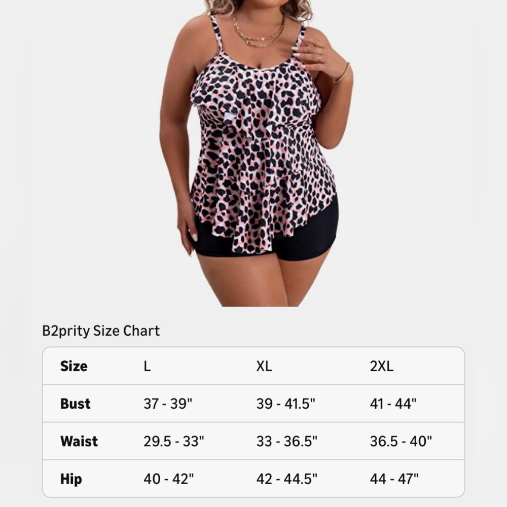 Leopard Print Ruffle Takini Set - Picture 7 of 8